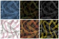 Vector collection of seamless camouflage textures with various prints of car wheels