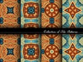 Vector Collection of Seamless Vintage Patterns Royalty Free Stock Photo