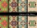 Vector Collection of Seamless Vintage Patterns Royalty Free Stock Photo