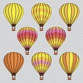 Vector collection set with air balloons