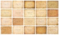 Vector collection set old parchment paper sheet vintage aged or texture isolated on white background Royalty Free Stock Photo