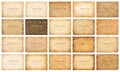 Vector collection set old parchment paper sheet vintage aged or texture isolated on white background Royalty Free Stock Photo
