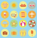 Vector collection Summer Icons. doodle illustration