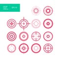 Vector collection of target flat icons.