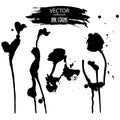 Vector collection of various ink smudges and grunge banner
