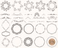 Vector collection of vintage decorative elements, lines, ornaments, frames, calligraphic designs