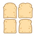 Vector white bread slices