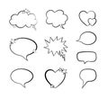 Vector Collection Of Word Bubble Comic Design Elements, Blank Frames Set.