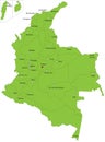 Vector Colombia map