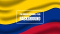 Realistic Vector Colombia national flag background