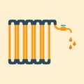 Vector color abstract design tangled pipes eps