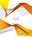Vector color abstract geometric banner with triangle. Royalty Free Stock Photo