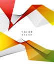 Vector color abstract geometric banner with triangle. Royalty Free Stock Photo