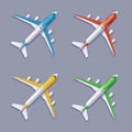 Vector Color Airplane Set