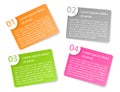 Vector color angular paper option labels Royalty Free Stock Photo