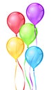 Vector color birthday party balloons