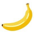 Vector Color Flat Design Icon - Banana Fruit Royalty Free Stock Photo