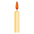 Vector Color Flat Icon - - Burning Candle Royalty Free Stock Photo