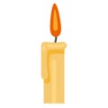 Vector Color Flat Icon - - Burning Candle Royalty Free Stock Photo