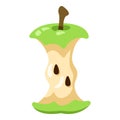 Vector Color Icon - Apple Core Royalty Free Stock Photo