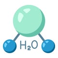 Vector Color Icon - Molecule of Water Royalty Free Stock Photo