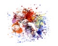 Vector color illustration american football player Royalty Free Stock Photo