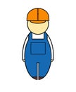 Vector color illustration of a builder, engineer. Symbols, icons, signs.