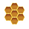Vector color illustration of a honeycomb isolated from white background.