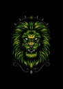 Vector Color Lion Illustration with roar