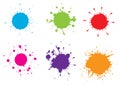 Vector color paint splatter background. Paint splashes set.Vector illustration design Royalty Free Stock Photo