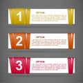 Vector color paper option labels