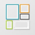 Vector color picture frame vector set