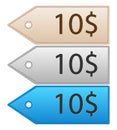 Vector color price tags Royalty Free Stock Photo