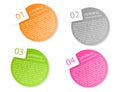 Vector color rounded paper option labels Royalty Free Stock Photo