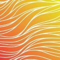 Vector color seamless wave background. Orange abstract sunny tex