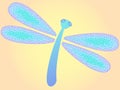 Vector colored dragonfly Royalty Free Stock Photo