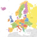 Vector Colored European Map