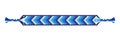 Vector colored handmade hippie friendship bracelet of blue threads