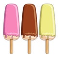 Vector colored ice cream. EPS10 Royalty Free Stock Photo