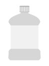 Vector, colored illustration of opaque plastic bottle
