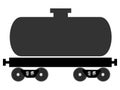 Vector, colored illustration of railway tank