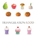 Triangulation 3d modern design food Royalty Free Stock Photo