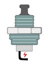 Vector, colored illustration of spark plug Royalty Free Stock Photo