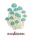 Vector colored mushroom icon. Royalty Free Stock Photo