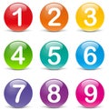 Vector colored numbers icons