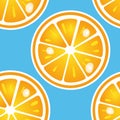 Vector colored pattern illustration of the oranges with water drops Royalty Free Stock Photo