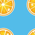 Vector colored pattern illustration of the oranges with water drops Royalty Free Stock Photo