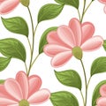 Vector Colored Seamless Floral Pattern Royalty Free Stock Photo