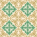 Vector colored seamless Kazakh national ornament.