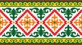 Vector colored seamless Kazakh national ornament.